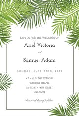 Palm Leaves - Invitación De Boda